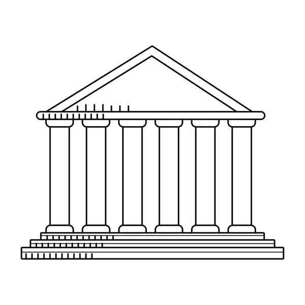 Pantheon of rome icon, flat design — Stock Vector