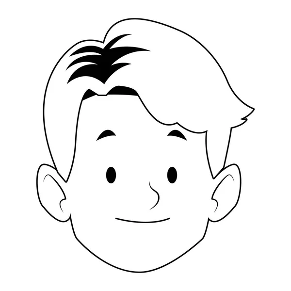 Cartoon happy man icon, flat design — 스톡 벡터