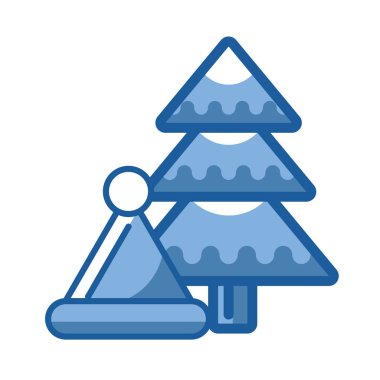 Mutlu noeller çam ağacı ikonu