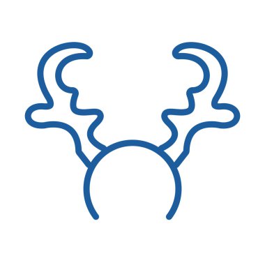 Ren geyiği boynuzu dekorasyonu izole edilmiş simge