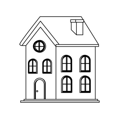 Klasik ev simgesi, düz tasarım