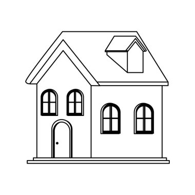 Geleneksel ev inşa simgesi, düz tasarım