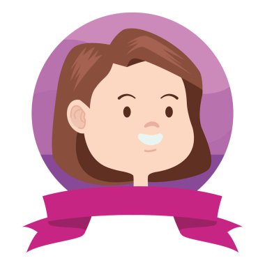 Genç kadın avatar karakter simgesi