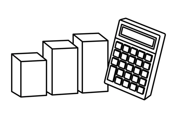 黑白办公元素和商业符号 — 图库矢量图片