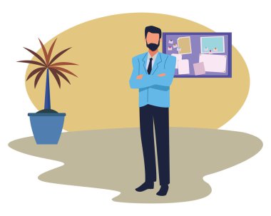 Kolları çapraz yönetici işadamı