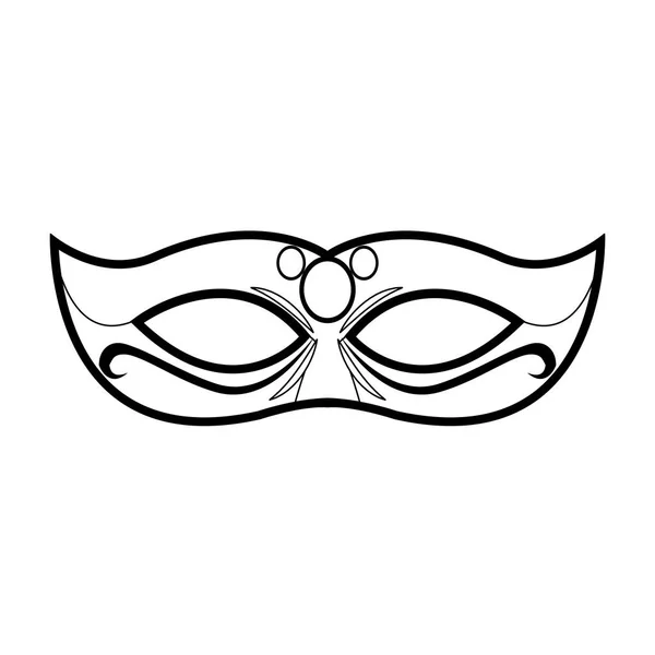 Mardi gras mask ikon, platt design — Stock vektor