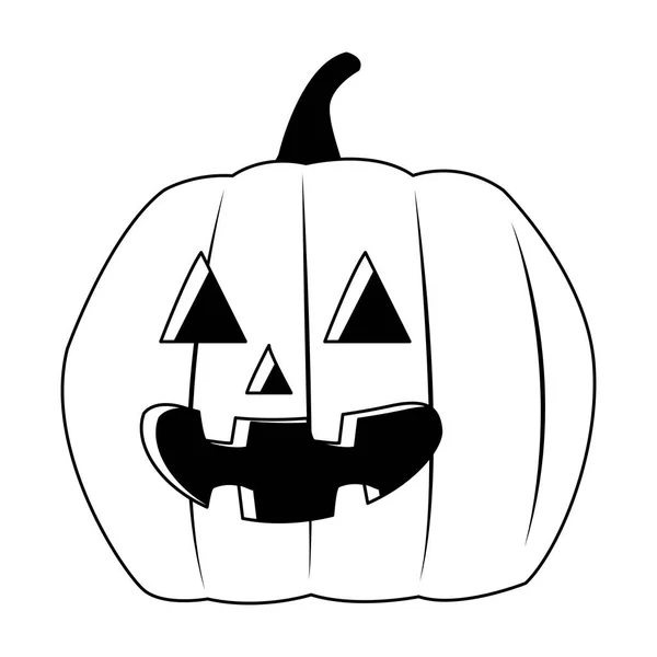 Halloween pumpkin decorative isolated icon — ストックベクタ