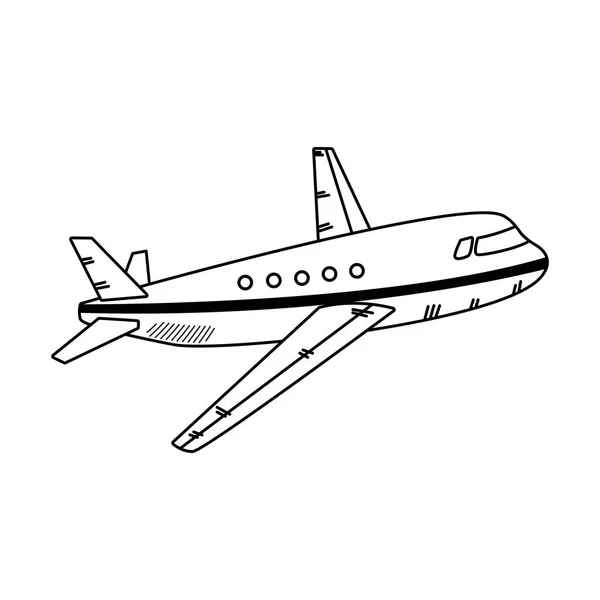Иконка самолета, плоский дизайн — стоковый вектор