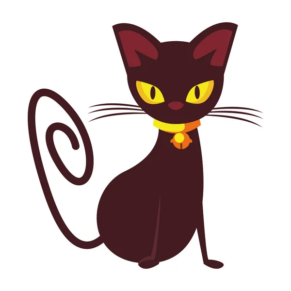 Halloween cat mascot animal icon — ストックベクタ