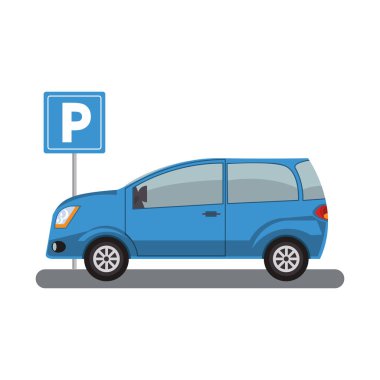 Araba ve park levhası