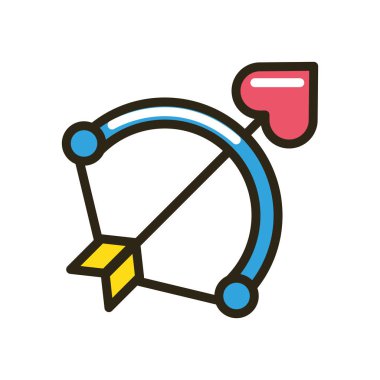 Oklu kemer izole edilmiş simge