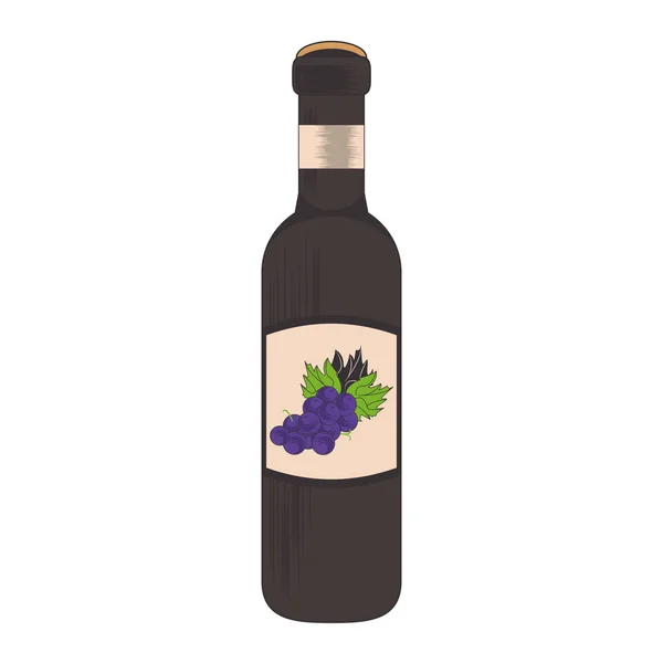 葡萄酒瓶图标图像 — 图库矢量图片