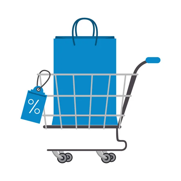 Shopping retail verkoop winkel cartoon — Stockvector