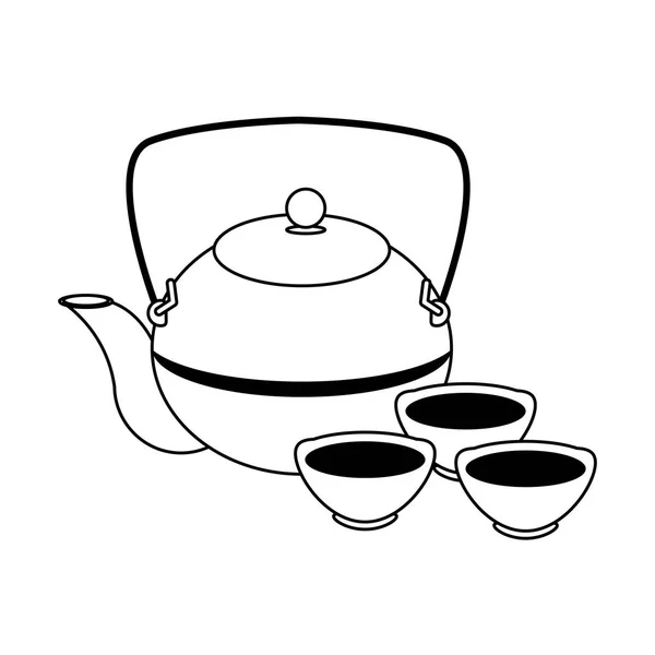 Чайник из чугуна — стоковый вектор