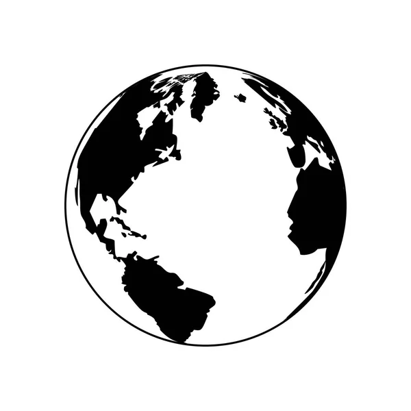 Earth world symbol in black and white Stock Vector Image by ??jemastock