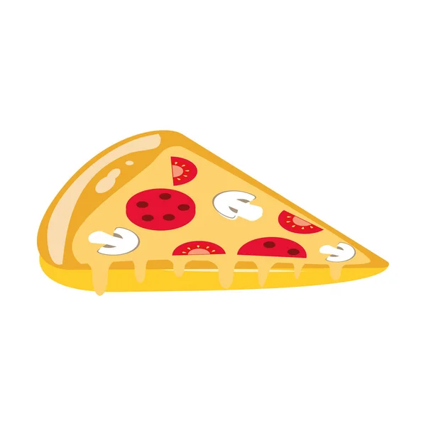 Значок ломтика пиццы — стоковый вектор