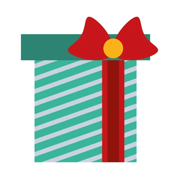 Merry christmas gift present icon — Stock Vector