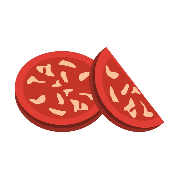 Fette di salame piccante design — Vettoriale Stock