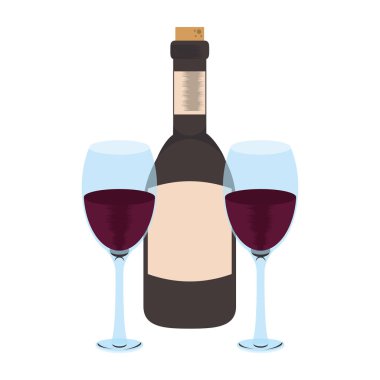 şarap şişesi ve bardak tasarımı