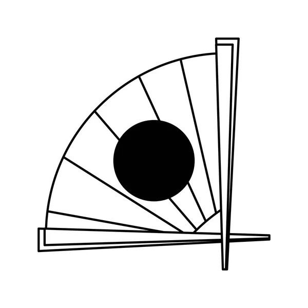 Иконка китайского веера — стоковый вектор