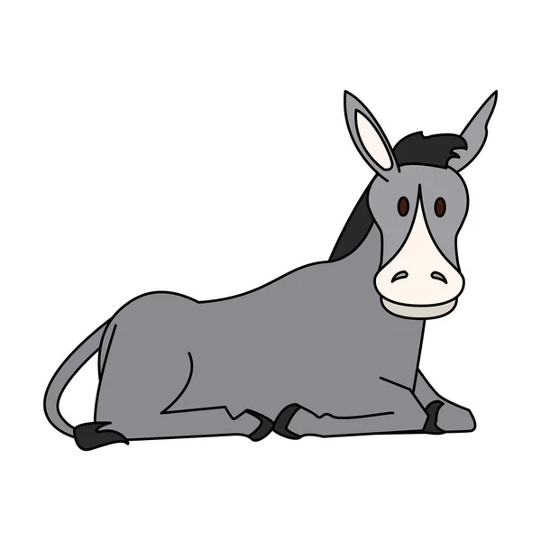 Bauernhof niedliches Säugetier Animal Cartoon — Stockvektor