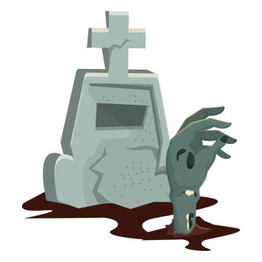 Zombi eli ile Cadılar Bayramı Mezarlığı