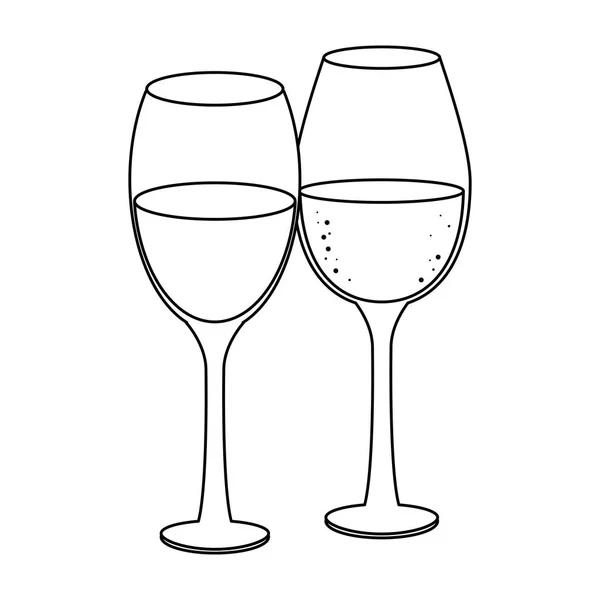 ワイングラスのアイコン画像フラットデザイン — ストックベクタ
