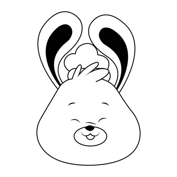 Tecknad kanin ikon, platt design — Stock vektor