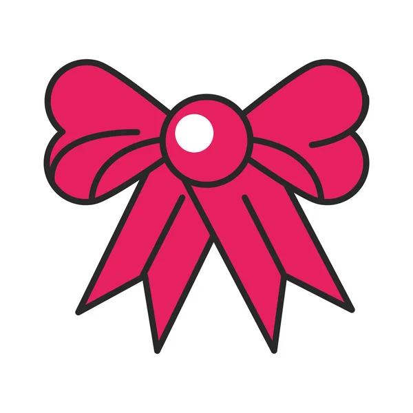 Nastro papillon icona decorativa — Vettoriale Stock