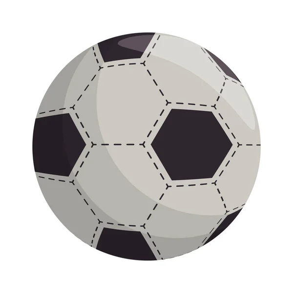 Fútbol balón de fútbol equipo de dibujos animados aislados — Vector de stock