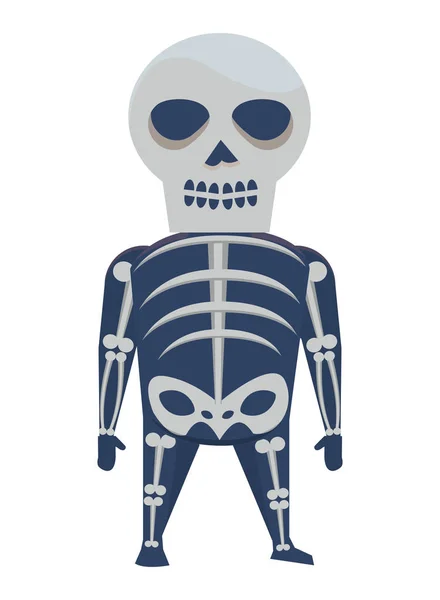 Man with halloween skull costume — Stock Vector