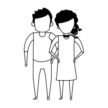 siyah ve beyaz dedesi üst düzey yaşlılar karikatür yüzsüz