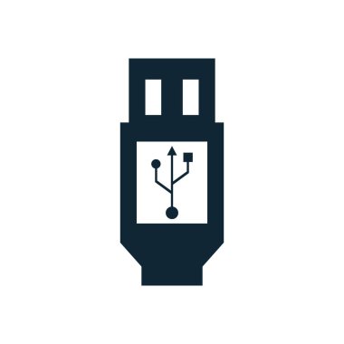 usb kablo bağlantısı izole edilmiş simge