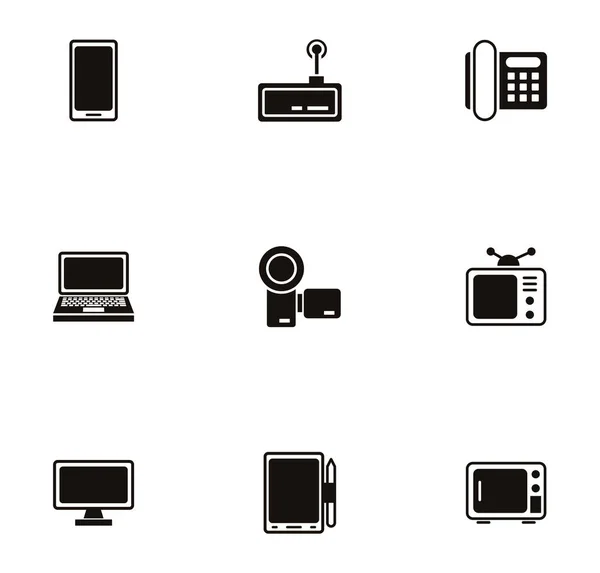 Bundle of electronics devices icons — 스톡 벡터