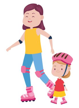 Patenli güzel bir anne kız.