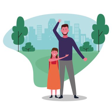 Baba ve kız tasarımı