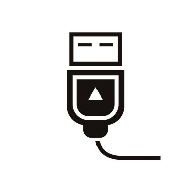 usb kablo bağlantısı izole edilmiş simge