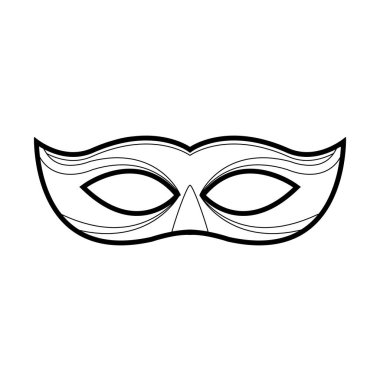 Mardi Gras beyaz arkaplan üzerine basit bir simge maskeledi