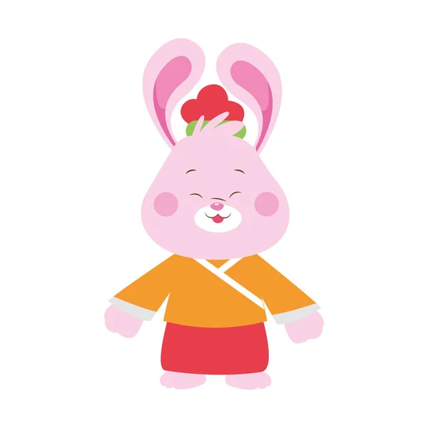 Cartoon Rabbit icon, flat design — 스톡 벡터