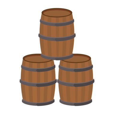 Bir yığın şarap ahşap fıçı tasarımı.