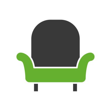 İzole edilmiş simge için rahat bir kanepe