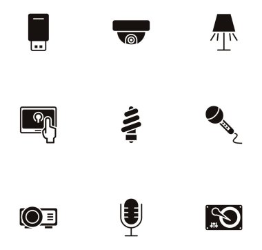 Elektronik aygıt simgeleri demeti