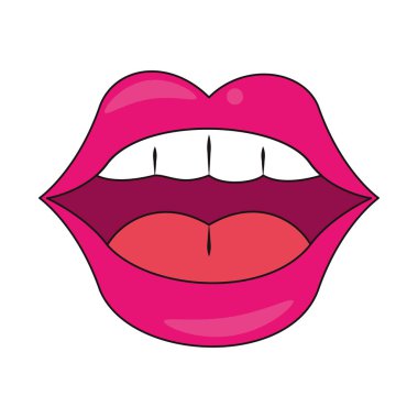 Pop art ağız tasarım