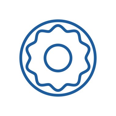 Tatlı çörek izole edilmiş ikon