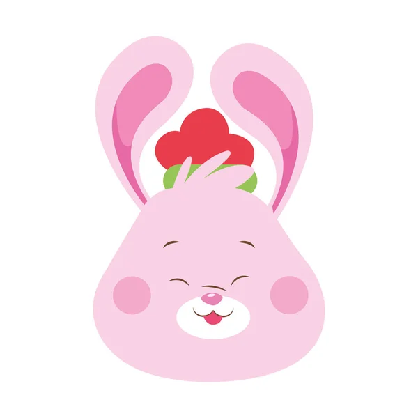 Icono de conejo de dibujos animados, diseño plano — Vector de stock