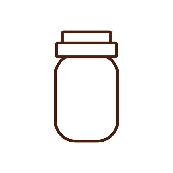 Icona del vaso di preservazione del ringraziamento isolato — Vettoriale Stock