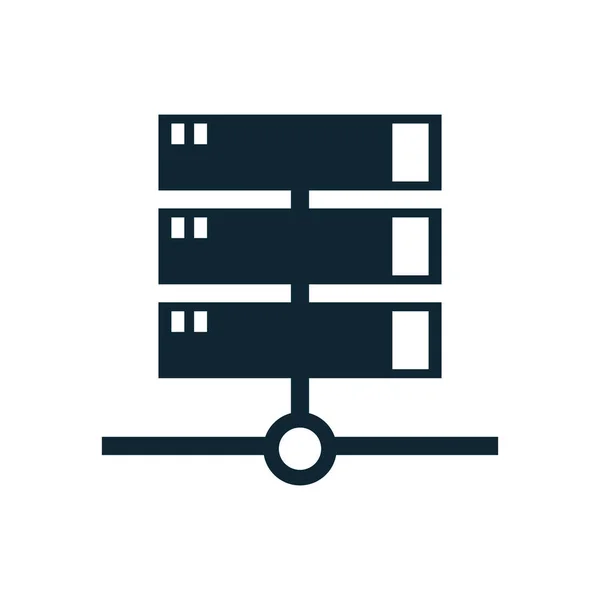 Dataserver toren geïsoleerd pictogram — Stockvector