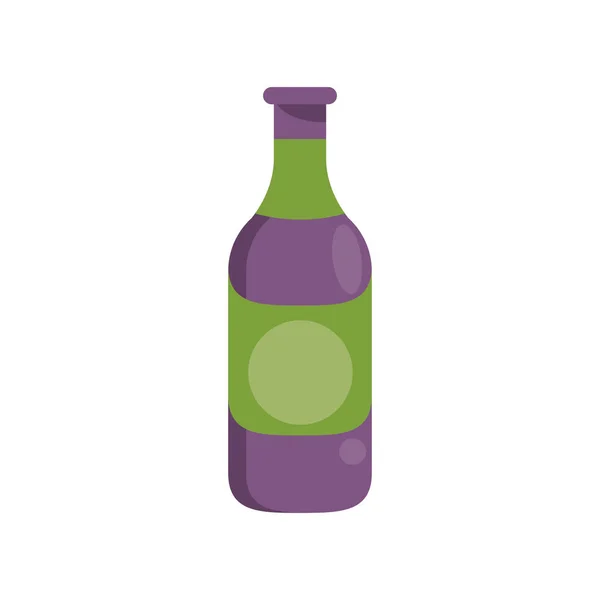 Bottiglia di vino bottiglia icona isolata — Vettoriale Stock