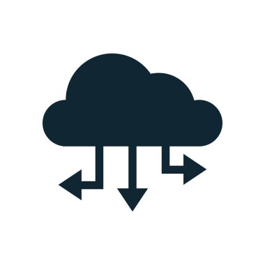 Bulut hesaplama veri izole simgesi