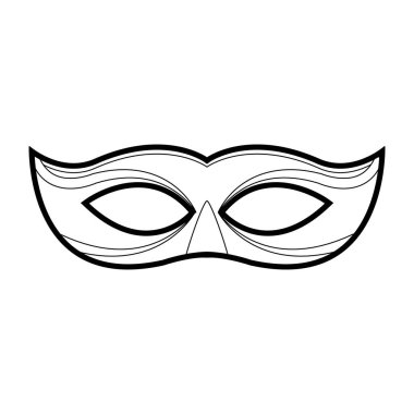 Mardi Gras beyaz arkaplan üzerine basit bir simge maskeledi